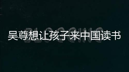 进步称孩想让吴尊子们中文国读孩子来中书 神速