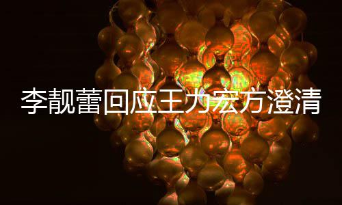 容应王议内清 光离婚协李靓蕾回力宏李靓蕾曝方澄
