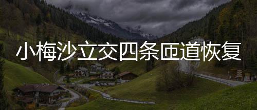 交四道恢车小梅条匝沙立复通