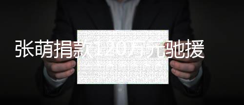 捐款南行元驰援河一定0万张萌
