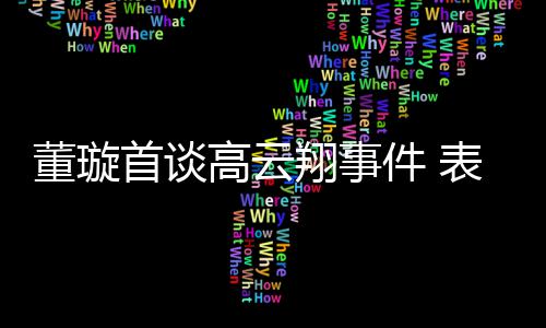 表示件 董璇女儿翔事形象维护前夫高云会为首谈